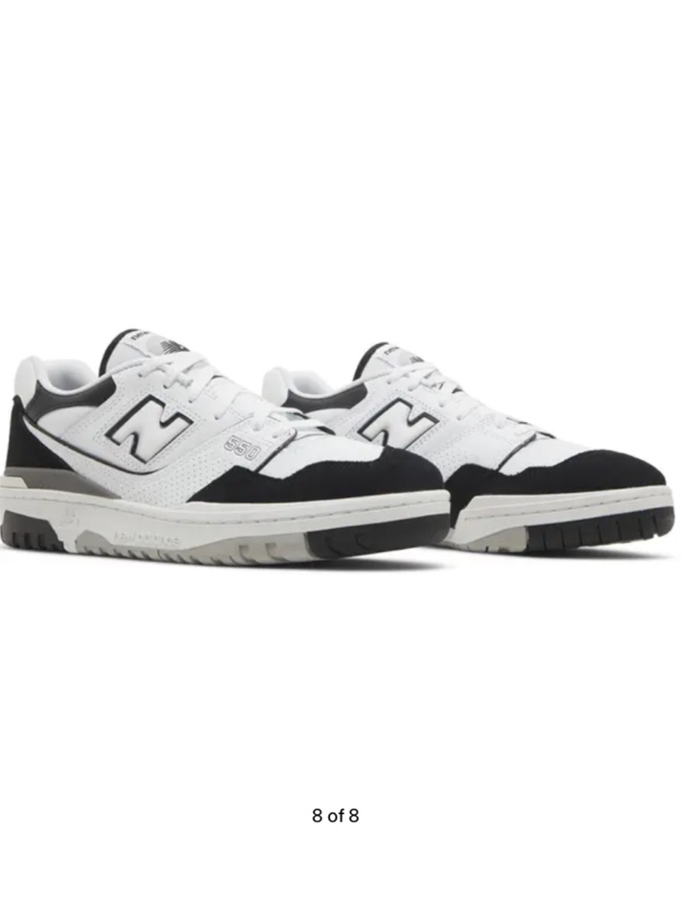 New Balance 550 Athletic Shoe - Big Kid - White / Black / Raincloud